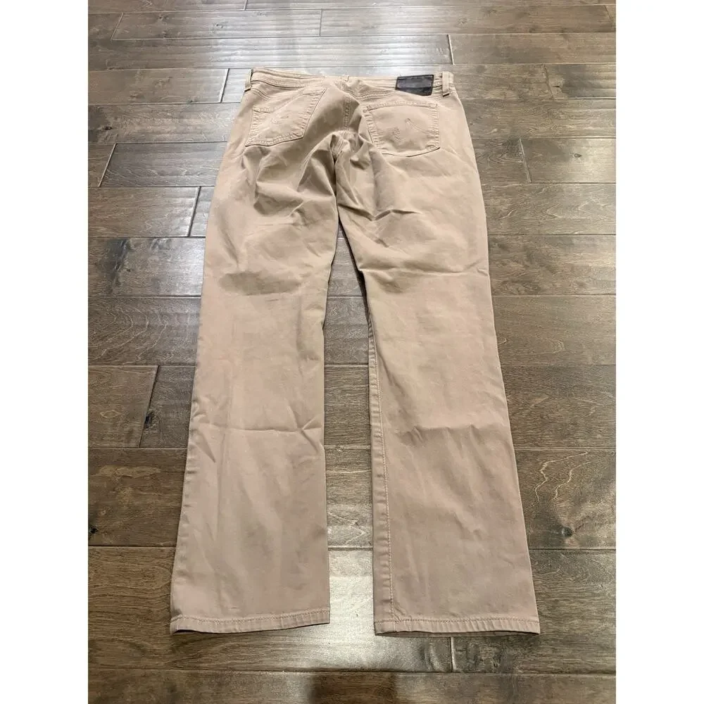 Adriano Goldschmied AG Mens Tan Everett Slim Straight Pants Size 32x32